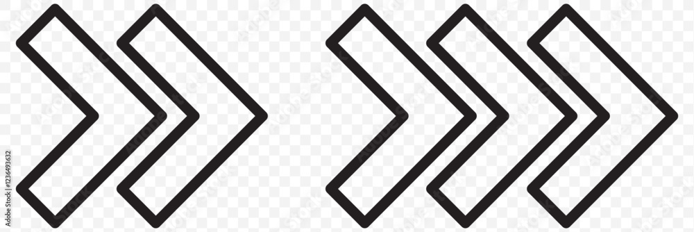 Poster horizontal swipe gesture icon vector logo outline. swipe icon set. arrow right button symbol. swipe 