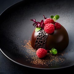 Innovative 3D-printed desserts featuring intricate geometric designs and precise details, combining modern technology with gourmet artistry.