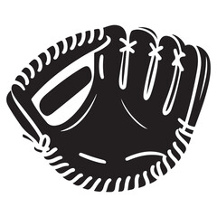 Baseball Mitt Silhouette vector illustration