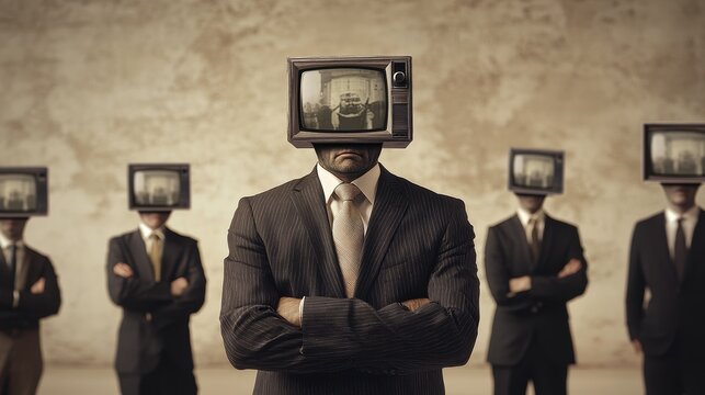 The Television Men: A Visual Metaphor of Media Influence