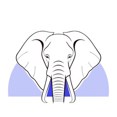 elephant silhouette vector illustration