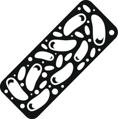 Rectangular piece of cardboard made from recycled paper, highlighting the eco friendly manufacturing process