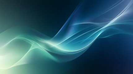Abstract Teal Blue Green Wave Design Background