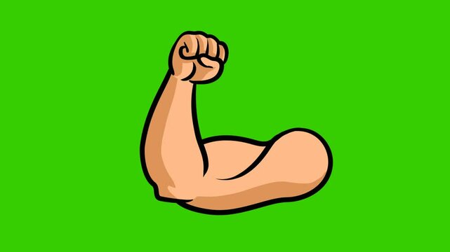 Big muscle handcartoon animation