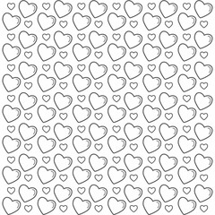 seamless pattern with heart shape for romantic background for gift paper