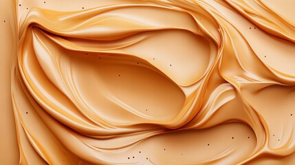 Obraz premium Swirling caramel-colored cream. Rich, decadent texture.