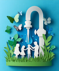  World Water Day: Celebrating the Importance of Water, AI generative.