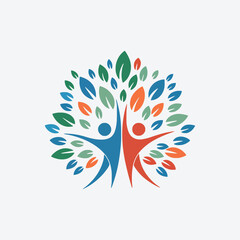 abstract tree made of colorful butterflies