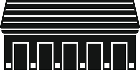 Storage units building showing garage doors for rent, providing secure space for personal belongings