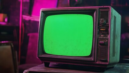Retro TV, Green Screen, Workshop, Neon, Chroma Key