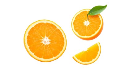 Fototapeta premium Orange fruit isolated on a white background.