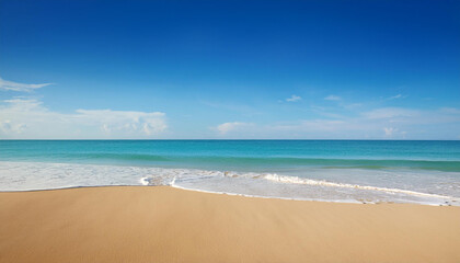 Fototapeta premium empty sand seashore in summer season clean blue sky heritage
