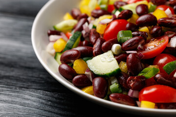 Red kidney bean salad. Healthy food