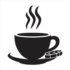 set of vector COFFEE CUP silhouette