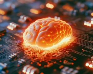 Explore the power of abstract illustration of artificial intelligence processing online test results with futuristic grading technology This conceptual image depicts the future of education