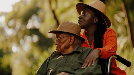 Fototapeta premium Gentle Connection Between Generations In Nature