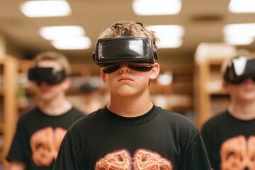 Step into the Future of Learning An interactive and digital-driven classroom where students explore science experiments using VR simulations, engaging all their senses, creating a highly immersive