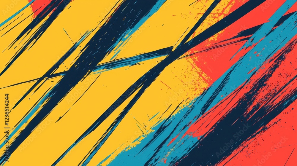 Poster bold abstract background with striking colors and dynamic lines