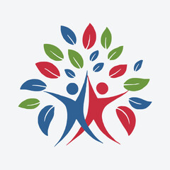 nature tree logo vector illustration