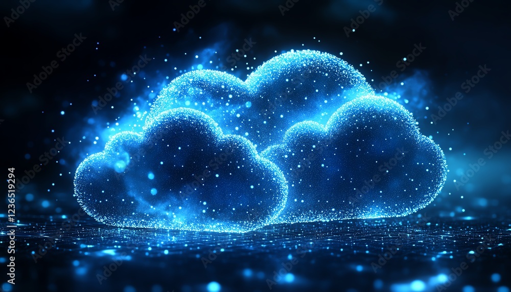 Aufkleber Cloud computing and API management concepts visualized
