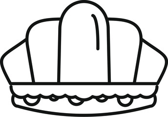 Line drawing of a royal crown symbolizing monarchy, power, and authority