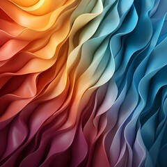 Obraz premium Abstract Waves of Color: A mesmerizing visual journey through flowing gradients of orange, red, and blue hues, creating a dynamic and soothing abstract art piece. backgrounds design inspiration