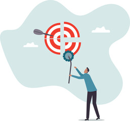 Break down big goal into small achievable goals,business concept.flat character.