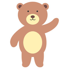 Fototapeta premium 안녕 인사하는 곰돌이 일러스트