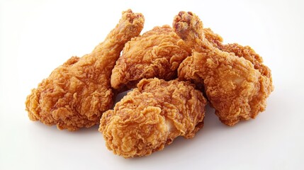 Fried chicken isolated on white background