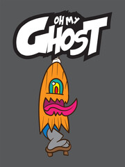 japanese ghost vector for kids tshirt cultural fashion