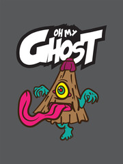 japanese ghost vector for kids tshirt cultural fashion