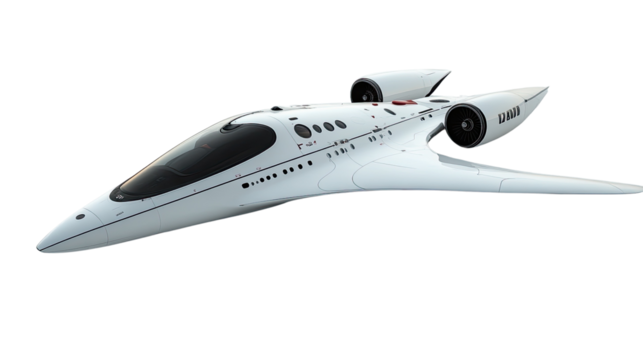 Futuristic Private Jet: Sleek and futuristic, this private jet design pushes the boundaries of aviation, promising a new era of luxury and efficiency.