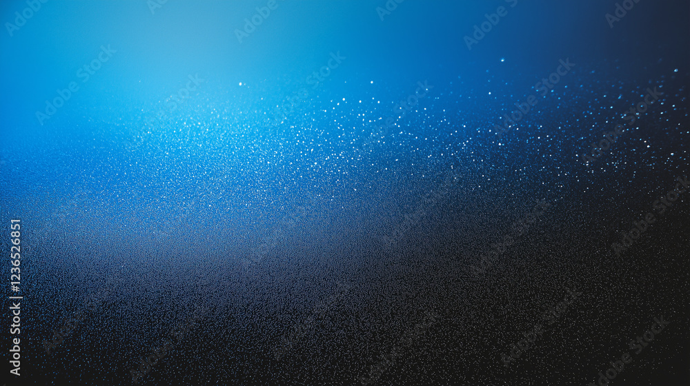 Poster Abstract minimalist gradient background with deep blue transitioning to black, smooth glossy texture with subtle speckles, creating a sleek and modern aesthetic, ideal for design and artistic purposes