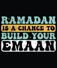 Ramadan Is A Chance to Build Your Emaan , Muslim shirt Design, Shirt Print Template, Eid Mubarak, Fasting Mode Is on, Ramadan Shirt, Islamic Calligraphy Tee,  Ramadan Mubarak Shirt, Ramadan Ornaments