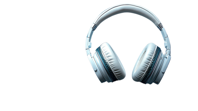Light Blue Over-Ear Headphones: Stylish and modern light blue over-ear headphones, perfect for music lovers and audiophiles alike.