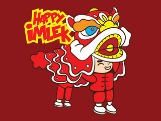 happy new year 2025 with snake zodiac illustration for chinese new year events imlek