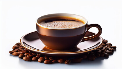 cup coffee isolated on the background