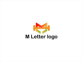 Modern M Letter Logo Featuring Intertwined Figures