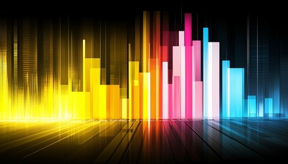 Abstract Financial Chart Business Growth, Market Trends, Investment, Analysis, Data Visualization