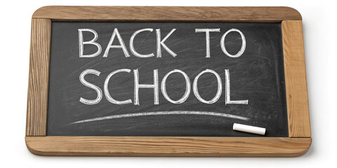 Obraz premium Traditional Back-to-School Blackboard Isolated on a Clean Background for Educational Purposes