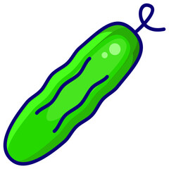 Filled Line Cucumber Icon