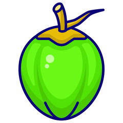 Filled Line Coconut Icon