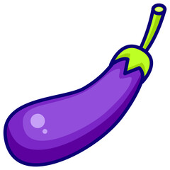 Filled Line Eggplant Icon