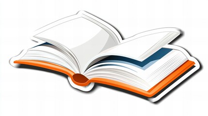 Fototapeta premium Open book with blank pages, ready for your story.