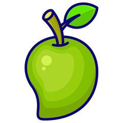 Filled Line Mango Icon