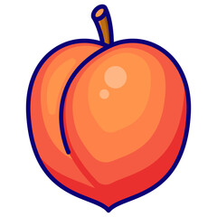 Filled Line Peach Icon