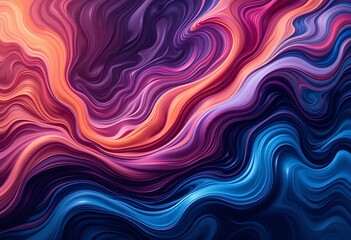 Fototapeta premium Abstract Swirling Colorful Liquid Paint Design