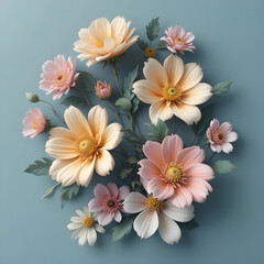 
"Elegant 3D floral blooms with intricate details and lifelike depth."