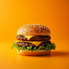 Delicious Homemade Burger with Crispy Layers and Juicy Meat