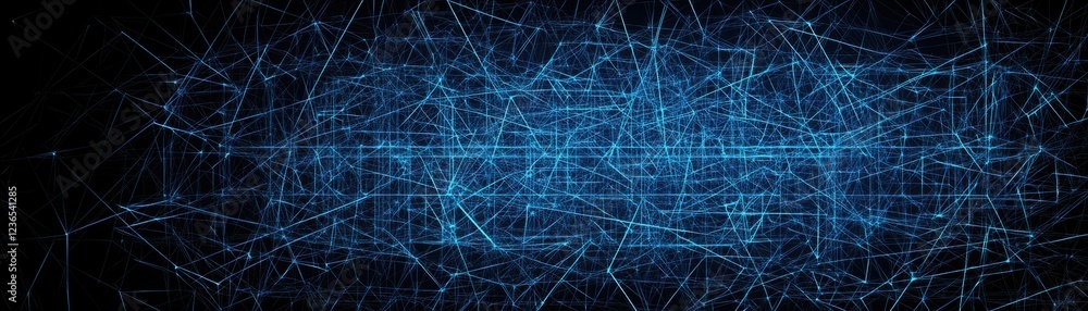Aufkleber abstract digital background with blue lines and connections representing technology, data, and netwo